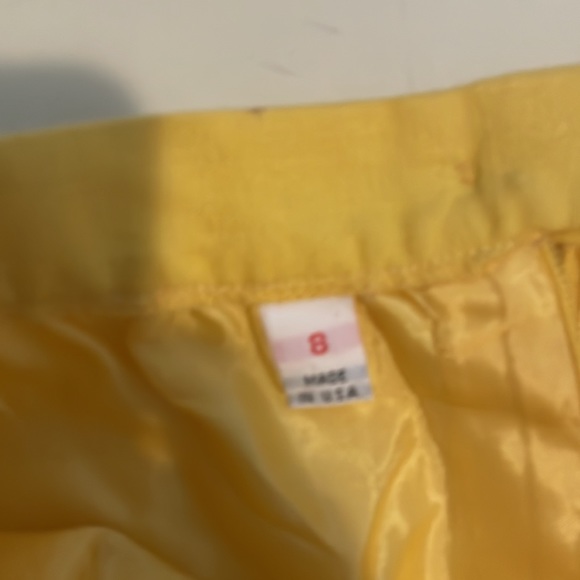 Vintage yellow pencil skirt size 8 - Picture 3 of 4